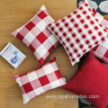 Pillow With Red And White Check Pattern Cushion